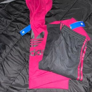 Adidas Cropped Hoodie & Matching Pant